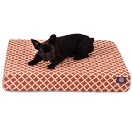 MAJESTIC PET Burnt Orange Bamboo Medium Orthopedic Memory Foam Rectangle Dog Bed 78899551401